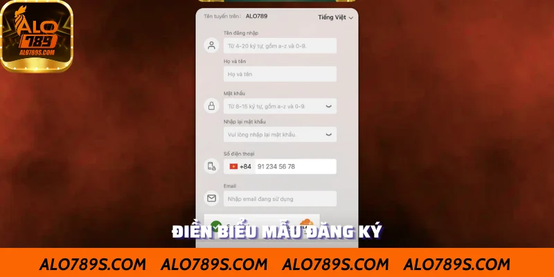 Điền biểu mẫu đăng ký