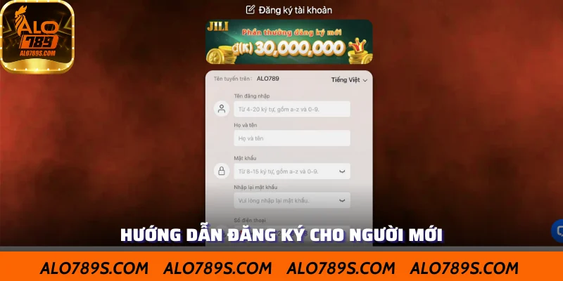 Người chơi được hướng dẫn đăng ký chi tiết